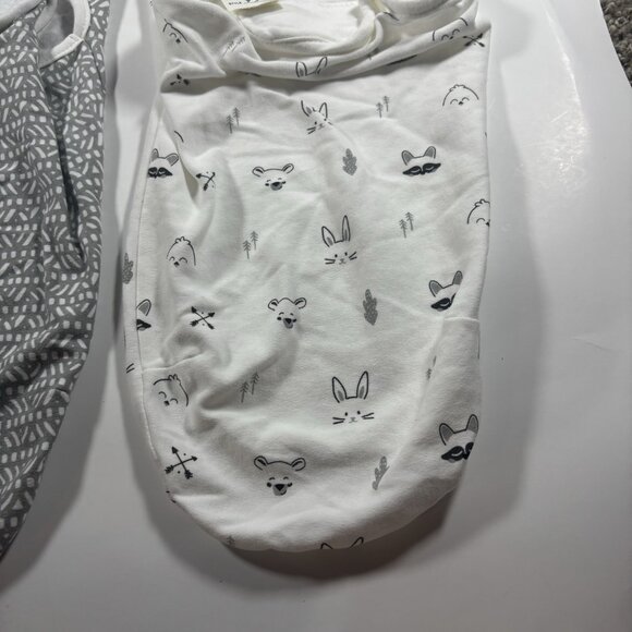 2 KeaBabies Baby Soothe Swaddle Wrap Organic Size 0-3 Months Gray White - Picture 5 of 7